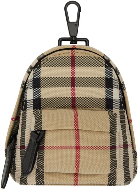 burberry backpack keychain.